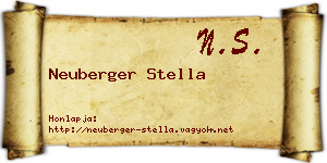 Neuberger Stella névjegykártya