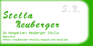 stella neuberger business card